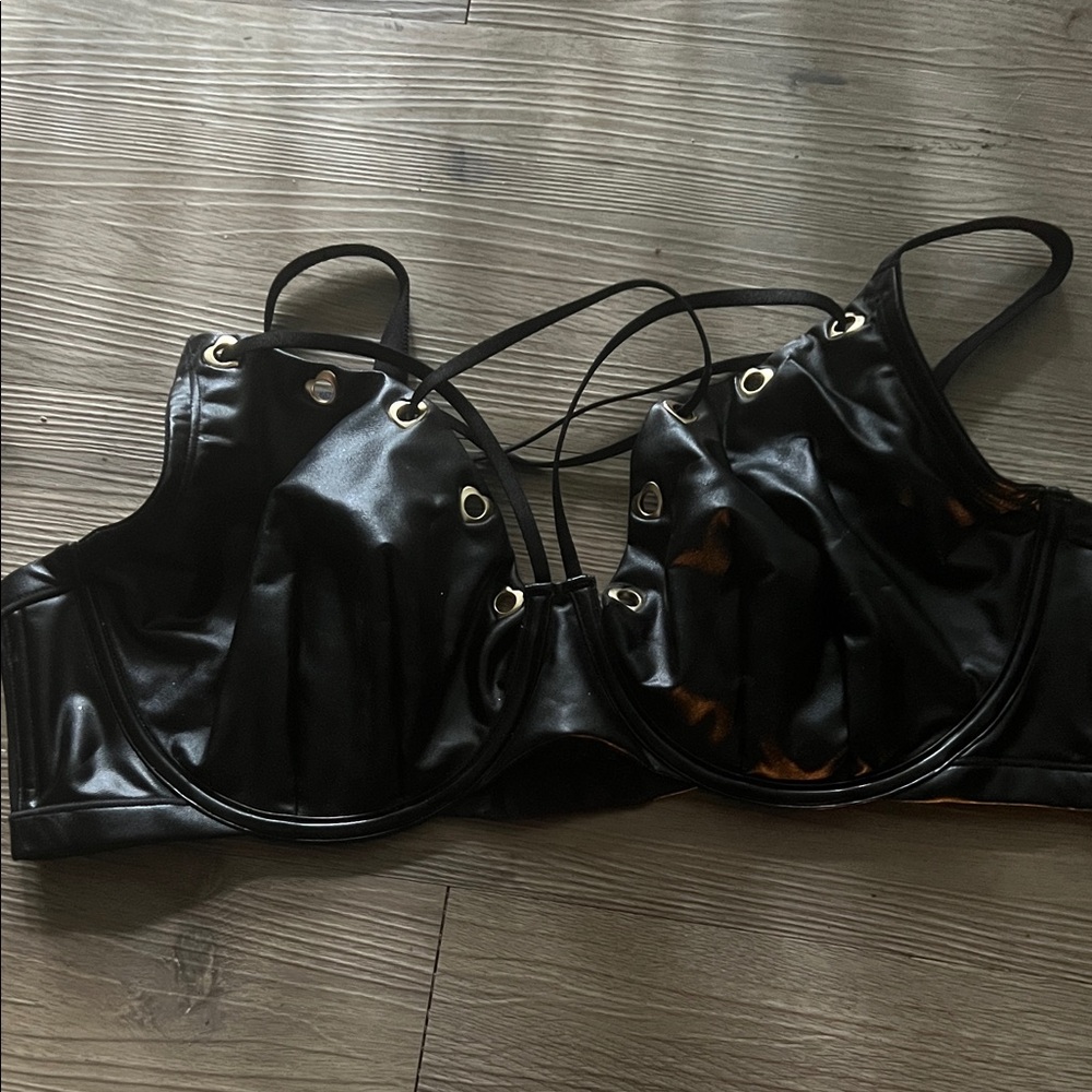 Torrid Grommet pleather top